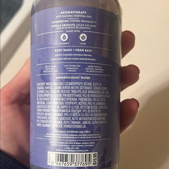 Bath & Body Works SLEEP Lavender Vanilla Body Wash - Picture 4 of 4